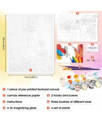 Paint by Number Kits - DIY Oil Painting - Lover Romantic Kiss - 16x20 Inches Painting on Canvas Without Frame $26.24 Craft Kits