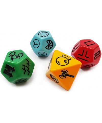 Bescon's Dungeon and Wilderness Terrain Dungeon Feature and Treasure Type Dice Set 4 Piece Proprietary Polyhedral RPG Dice Se...