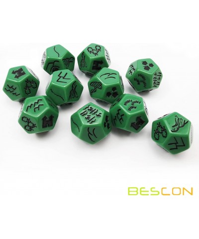 Bescon's Dungeon and Wilderness Terrain Dungeon Feature and Treasure Type Dice Set 4 Piece Proprietary Polyhedral RPG Dice Se...