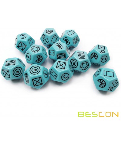 Bescon's Dungeon and Wilderness Terrain Dungeon Feature and Treasure Type Dice Set 4 Piece Proprietary Polyhedral RPG Dice Se...