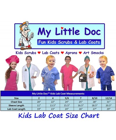 Custom Kids Lab Coat Includes Embroidered Name Size 8/10 White $49.87 Kids' Costumes