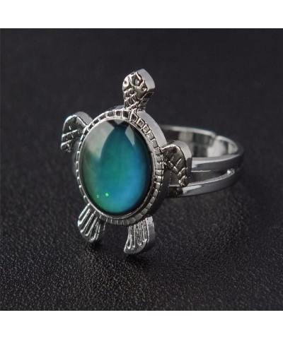 Mood Ring Sea Turtle Changing Color Emotion Feeling Finger Rings with Box $16.02 Kids' Dress-Up Accessories