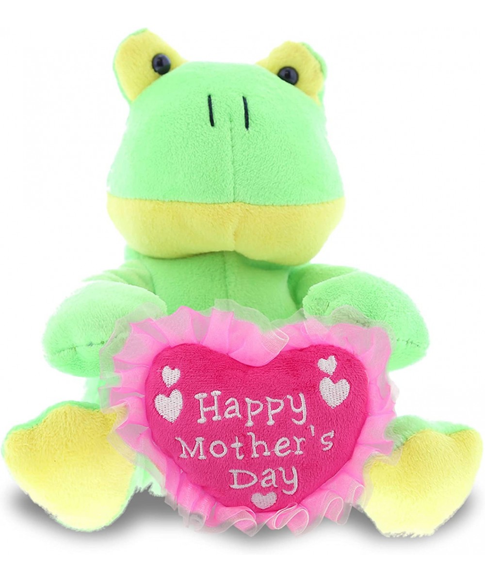 Happy Mother's Day Super Soft Plush Sitting Frog Figure - Cute Stuffed Animal with Pink Heart Message for Best Mommy Grandma ...