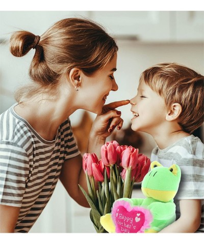 Happy Mother's Day Super Soft Plush Sitting Frog Figure - Cute Stuffed Animal with Pink Heart Message for Best Mommy Grandma ...