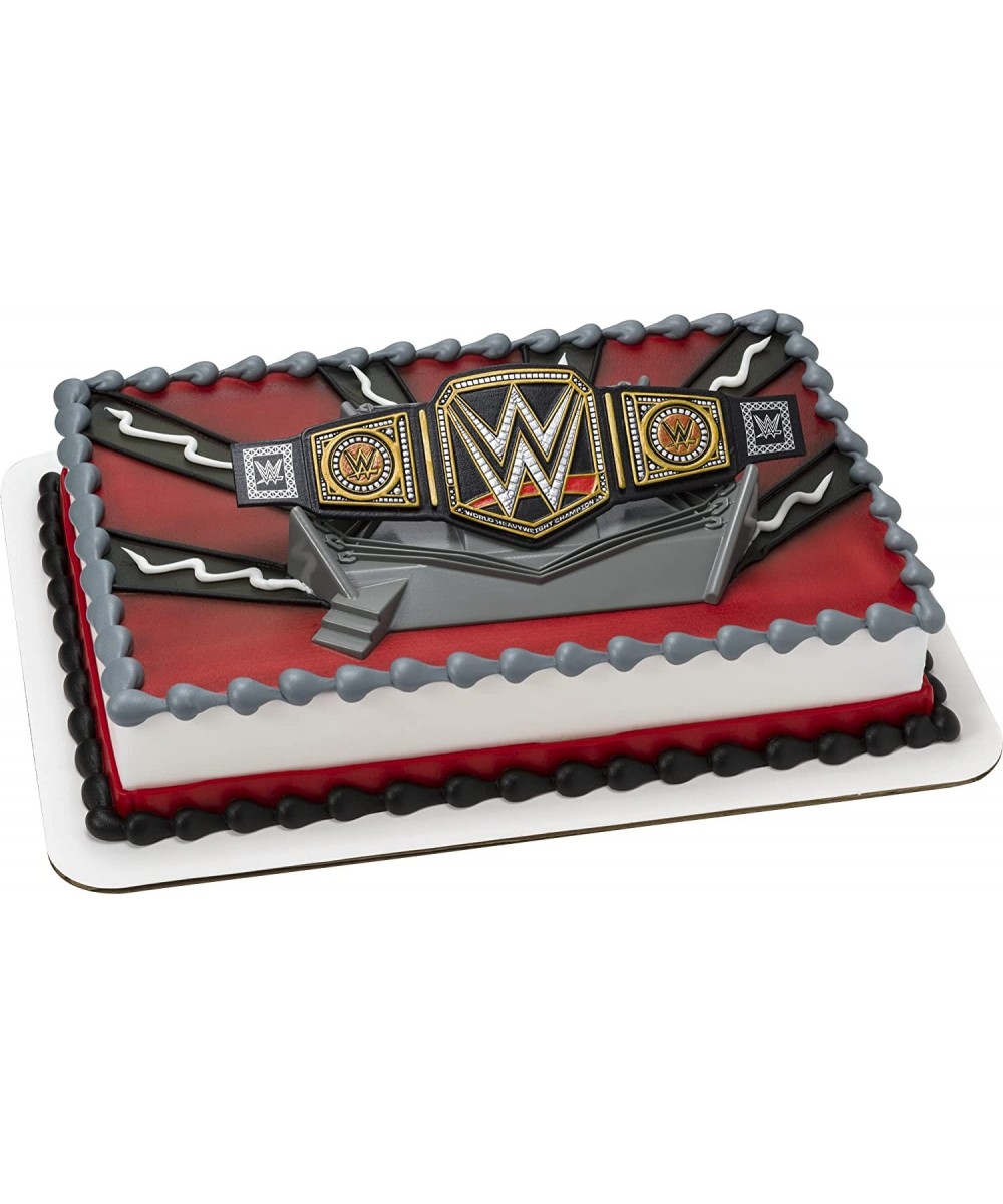 DecoSet? WWE Wrestler Championship Ring Cake Topper 2-Piece Decorations Set with Wrestling Belt and Base $23.07 Kids' Party D...