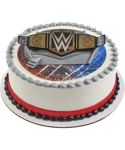 DecoSet? WWE Wrestler Championship Ring Cake Topper 2-Piece Decorations Set with Wrestling Belt and Base $23.07 Kids' Party D...