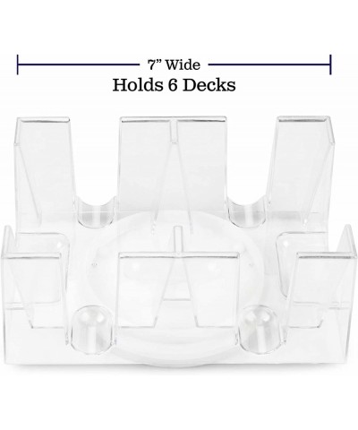 12 Deck and Tray Bundle Set - Includes 12 Full Decks of Cards and 6 Deck Capacity Revolving Tray - Sturdy Acrylic Deck Tray S...