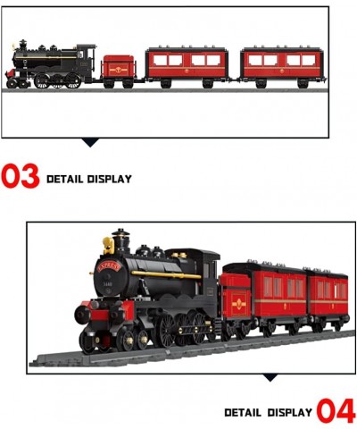 Retro Red Steam Train Model Building Blocks Set 789+ Pcs Bricks Train Model with Train Rail $87.16 Toy Vehicle Playsets