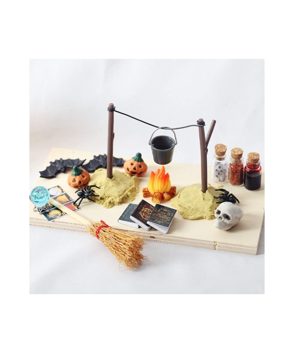 Dollhouse Decoration Accessories 1:12 Dollhouse Ornament Mini Halloween Horror Decoration Set $24.73 Dollhouse Accessories