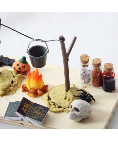 Dollhouse Decoration Accessories 1:12 Dollhouse Ornament Mini Halloween Horror Decoration Set $24.73 Dollhouse Accessories