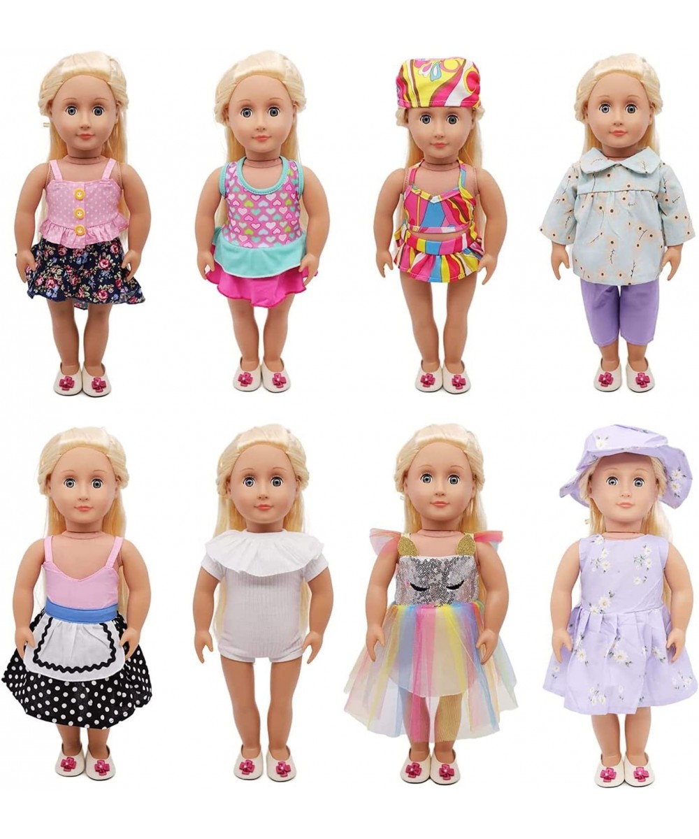 8 Sets Handmade Fashion American 18 inch Doll Clothes Party Dress Casual Outfits Dolls Accessories Girl Gifts $27.54 Doll Acc...