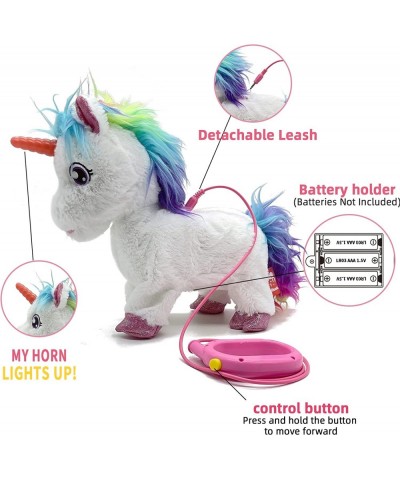 Walking Unicorn Toy with Remote Control Leash Light-Up Horn Electronic Pets Unicorn Pony Interactive Toys Horse Unicorn Gift ...