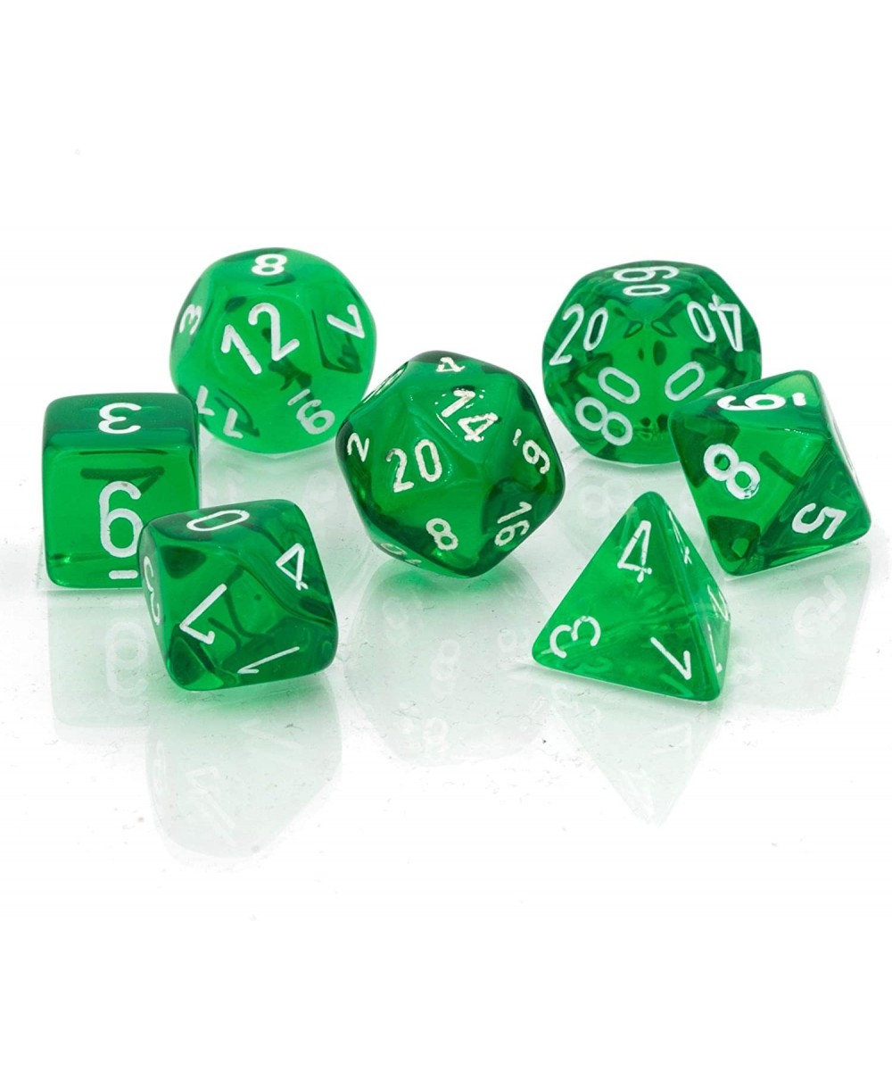 Polyhedral 7-Die Translucent Dice Set - Green $23.67 Game Accessories