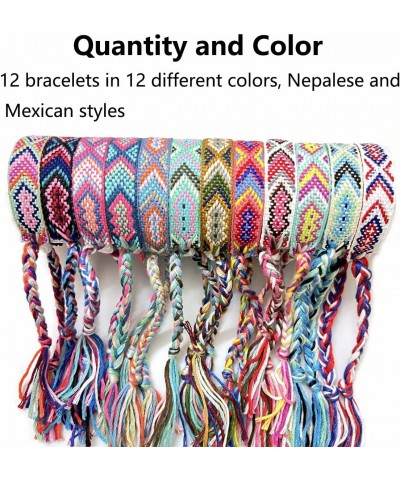 Woven Friendship Bracelets [2022 Update]Braided Bracelets String Adjustable Nepal Bracelet Mexico Wave Anklet for Best Friend...