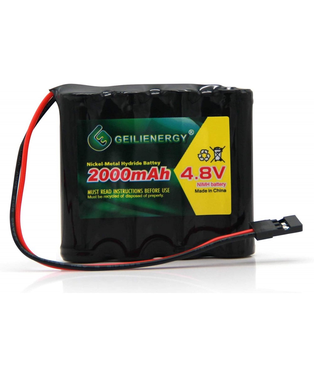 4.8v 2000mAh NiMH RC Receiver RX Battery with Hitec Connector for RC Cars and Airplanes(1 Pack) $21.16 Hobby Remote & App Con...