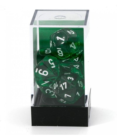 Polyhedral 7-Die Translucent Dice Set - Green $23.67 Game Accessories