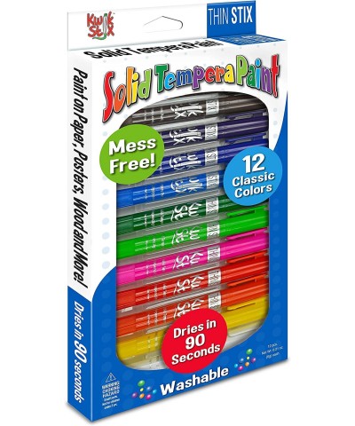 Kwik Stix Solid Tempera Paints Thin Stix Paint Pens Super Quick Drying 12 Classic Colors for Children - 24 Pack - TPG-608 $24...