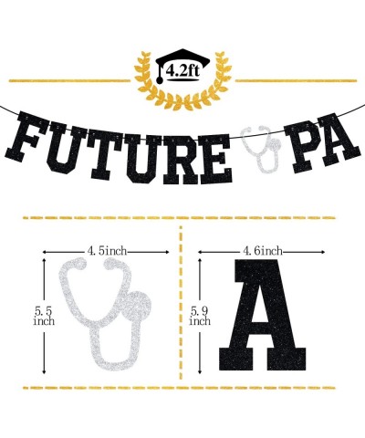 Future PA Banner - Congrats Nurse Grad Bunting Sign Medical School/Nursing School Graduation Party Decorations Supplies Black...