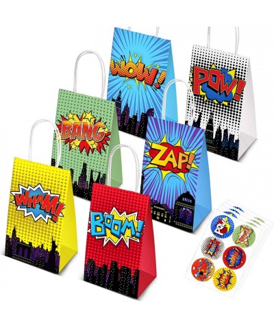 Superhero Party Supplies Favors 24PC Superhero Party Bags For Superhero Theme Birthday Party Decorations with 24 Superhero St...