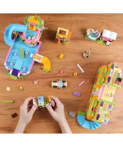 1375 Pieces Friends Summer Pool Party Building Kit Swimming Pool City Supermarket Building Blocks Creative Roleplay Toy Gift ...