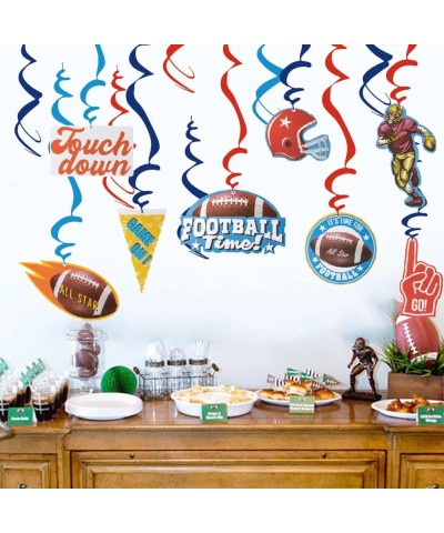 30 Pieces Football Party Decorations Party Hanging Swirl Decor for The Rugger Theme Birthday Party .Touchdown Party Sports Th...