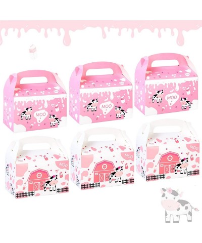 24 Pack Cow Party Favors Pink Cow Gift Treat Boxes for Barnyard Party Baby Girls Farm Animal Theme Birthday Baby Shower Suppl...