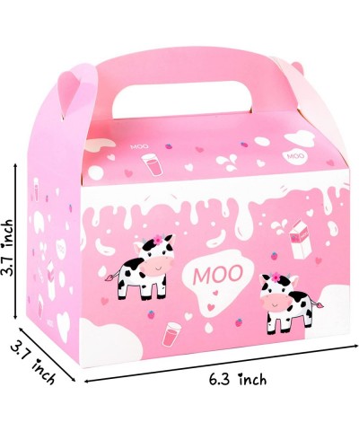 24 Pack Cow Party Favors Pink Cow Gift Treat Boxes for Barnyard Party Baby Girls Farm Animal Theme Birthday Baby Shower Suppl...