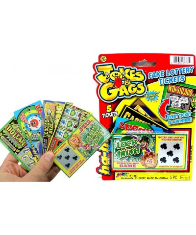 Fake Lottery Ticket Scratch Tickets (5 Tickets / 1 Pack) Pranking Toys for Friend and Family Scratcher Jokes and Gag Winning ...