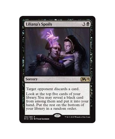 Magic: The Gathering - Liliana's Spoils - Planeswalker Deck Exclusive - Core Set 2019 $14.57 Board Games