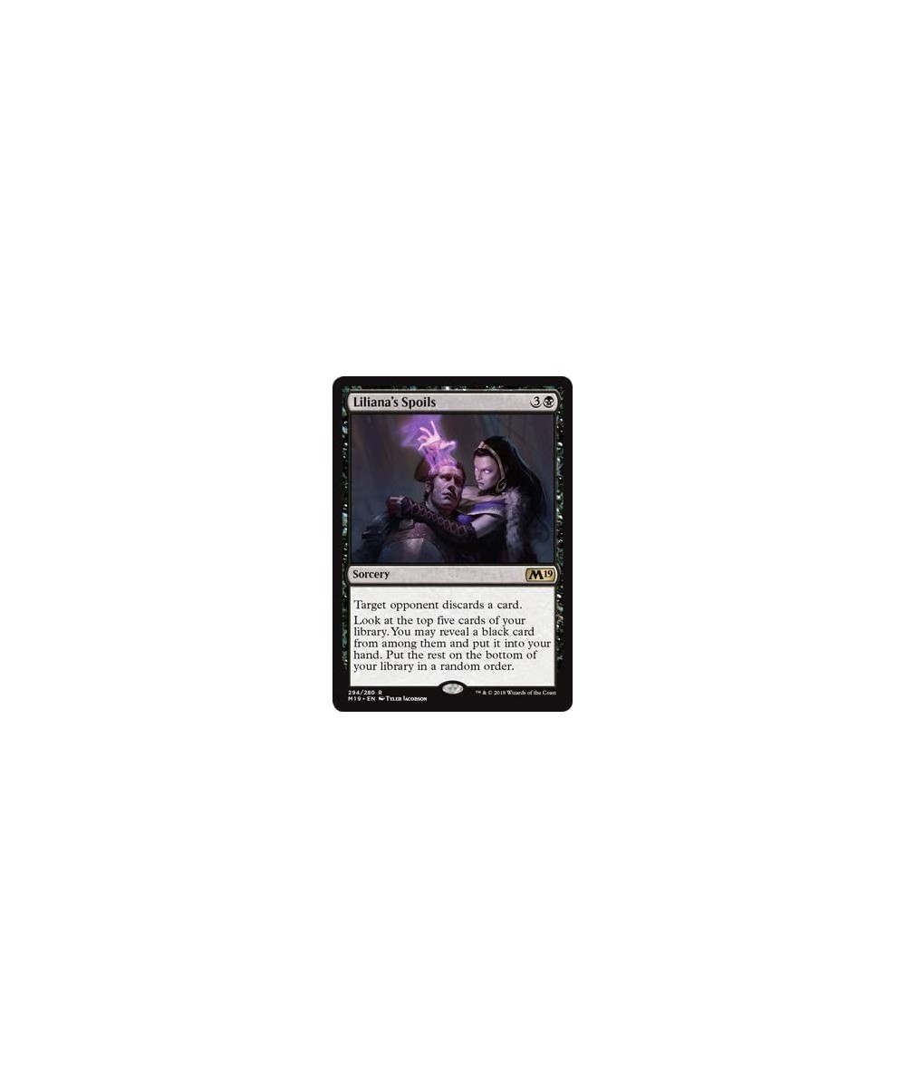 Magic: The Gathering - Liliana's Spoils - Planeswalker Deck Exclusive - Core Set 2019 $14.57 Board Games