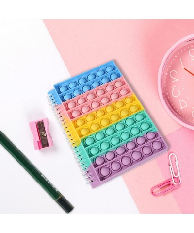 Bubble Fidget Notebook A5 Push Bubble Pop Up Notebook Spiral Notebook Stress Release for Students Office Home School (A) $14....