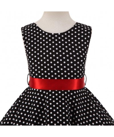 Girls 50s Vintage Polka Dot Flower Swing Rockabilly Prom Party Tea Dress Kids Audrey Wedding Formal Cocktail Evening Gown $44...