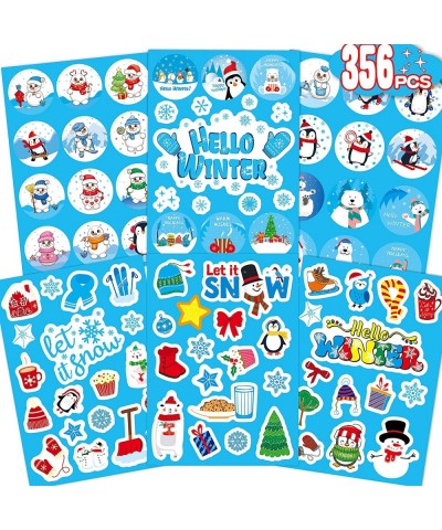 Winter Stickers 356 PCS Winter Stickers for Kids Winter Holiday Stickers Snowflake Snowman Stickers Hello Winter Stickers for...