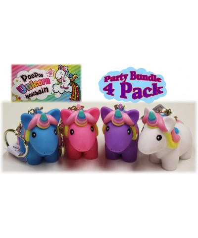 PooPoo Unicorn (Glitter Pooping Unicorns) Keychains Pink Blue Purple & White Complete Gift Set Party Bundle - 4 Pack $18.99 G...