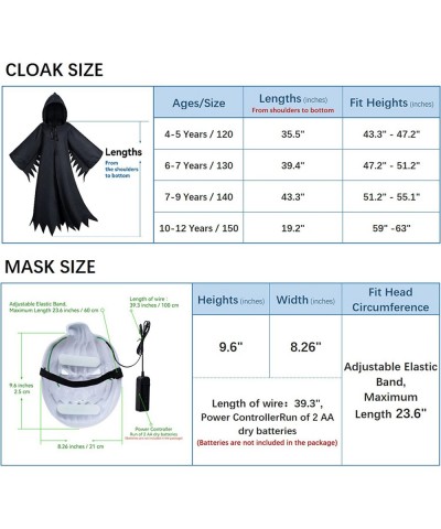 Kids Halloween Scary Pumpkin Monster Ghost Costume Robe with Evil Mask Available in Age 4-12 Years $33.70 Kids' Costumes