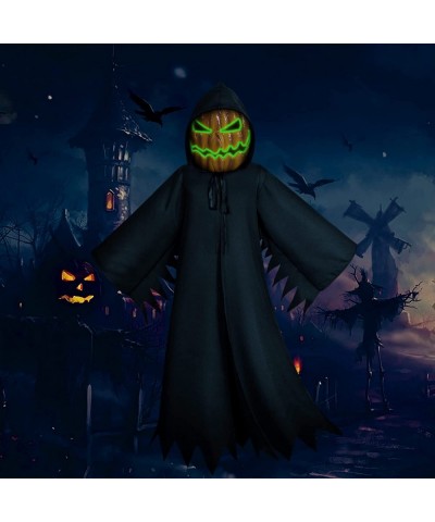 Kids Halloween Scary Pumpkin Monster Ghost Costume Robe with Evil Mask Available in Age 4-12 Years $33.70 Kids' Costumes