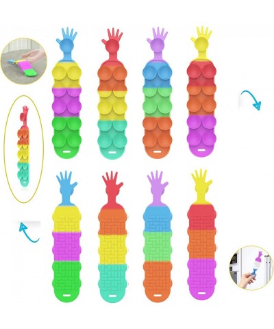 4PCS Squid Pop Fidget Suction Cup Toy Squishy Silicone Stress Reliever Sensory Squeeze Colorful Office Toys Stress Anxiety Re...