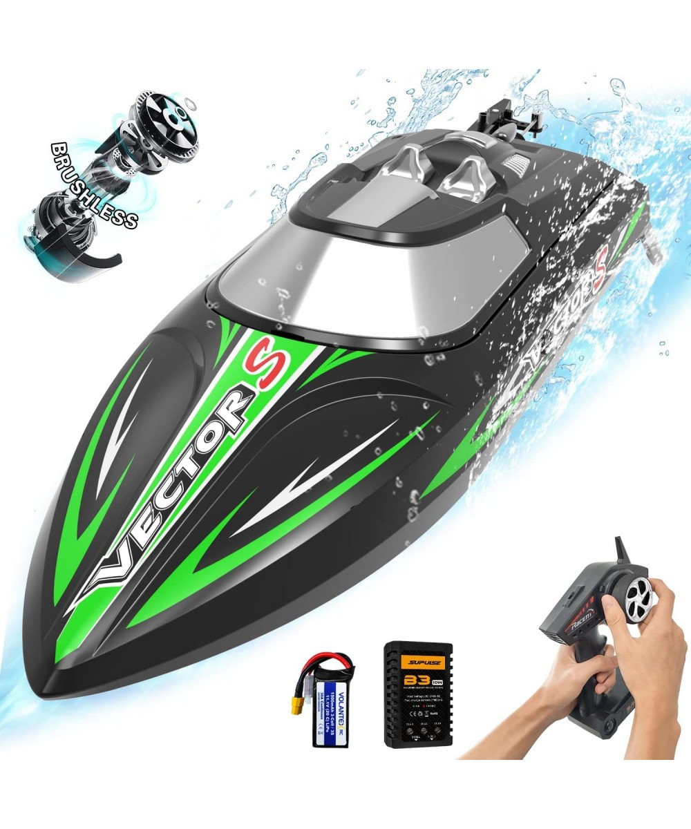 Brushless RC Boats for Adults 30+MPH Fast Remote Control Boat with Rechargeable Batteries for Lakes 2.4 GHz High Speed RC Boa...