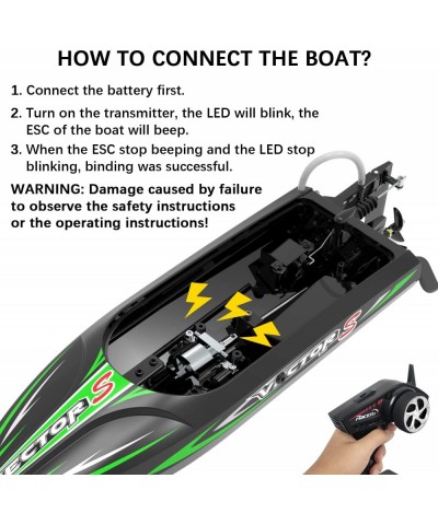 Brushless RC Boats for Adults 30+MPH Fast Remote Control Boat with Rechargeable Batteries for Lakes 2.4 GHz High Speed RC Boa...