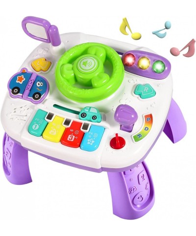 Baby Music Activity Table Musical Learning Infant Toys Early Learning Center Baby Steering Wheel Toy Gifts for Toddlers Boys ...