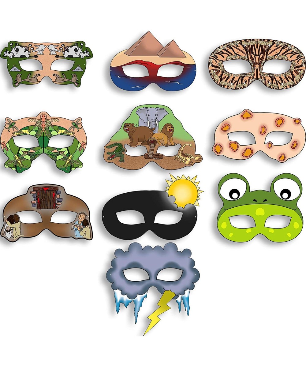 Passover Plague Masks Laminated Pesach Face Masks $16.28 Kids' Dress-Up Accessories