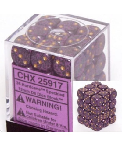 Dice d6 Sets: Hurricane Speckled - 12mm Six Sided Die (36) Block of Dice $17.22 Game Accessories