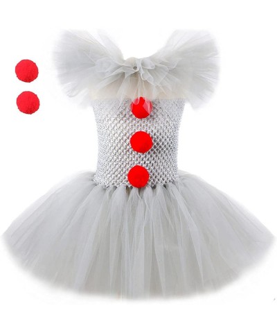 Pennywise Girls Dress Costume Outfit Kids Halloween Cosplay Costume Girls Puffy Tutu Tulle Shirt Petticoat w/ Hairpin $26.97 ...