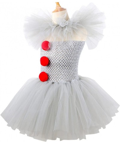 Pennywise Girls Dress Costume Outfit Kids Halloween Cosplay Costume Girls Puffy Tutu Tulle Shirt Petticoat w/ Hairpin $26.97 ...