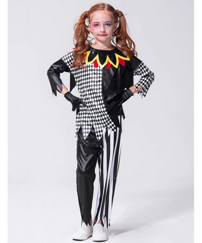 Clown Costume Parents and Kids Halloween Sinister Jester Funny Role Play Dree Up for Family Theme Party $44.61 Kids' Costumes