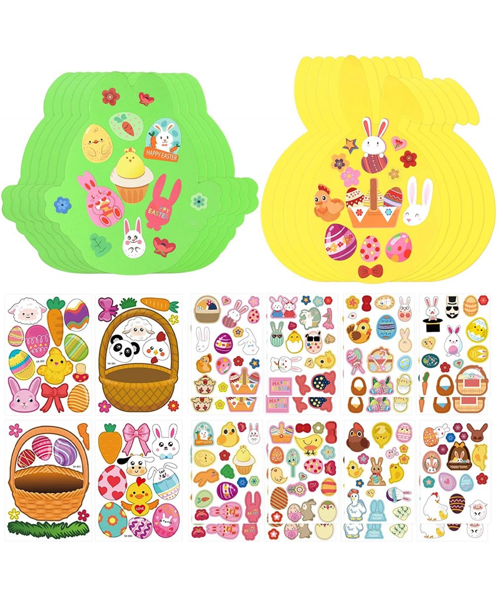 260 Pcs Easter Crafts for Kids Easter Foam Stickers Bunny Eggs Chick DIY Set Basket Stuffers Easter Decorations Gifts for Boy...