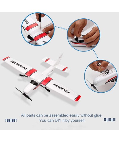 FX801 RC Airplane 2.4GHz 2CH Remote Control Airplane Cessna 182 Model RC Plane Fixed Wing RC Aircraft Easy to Fly RC Glider T...