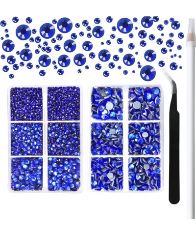 6616pcs Hotfix Rhinestones 5 Sizes Flat Back Nail Gems Nail Diamonds with Tweezers and Picking Rhinestones Pen for Crafts Nai...