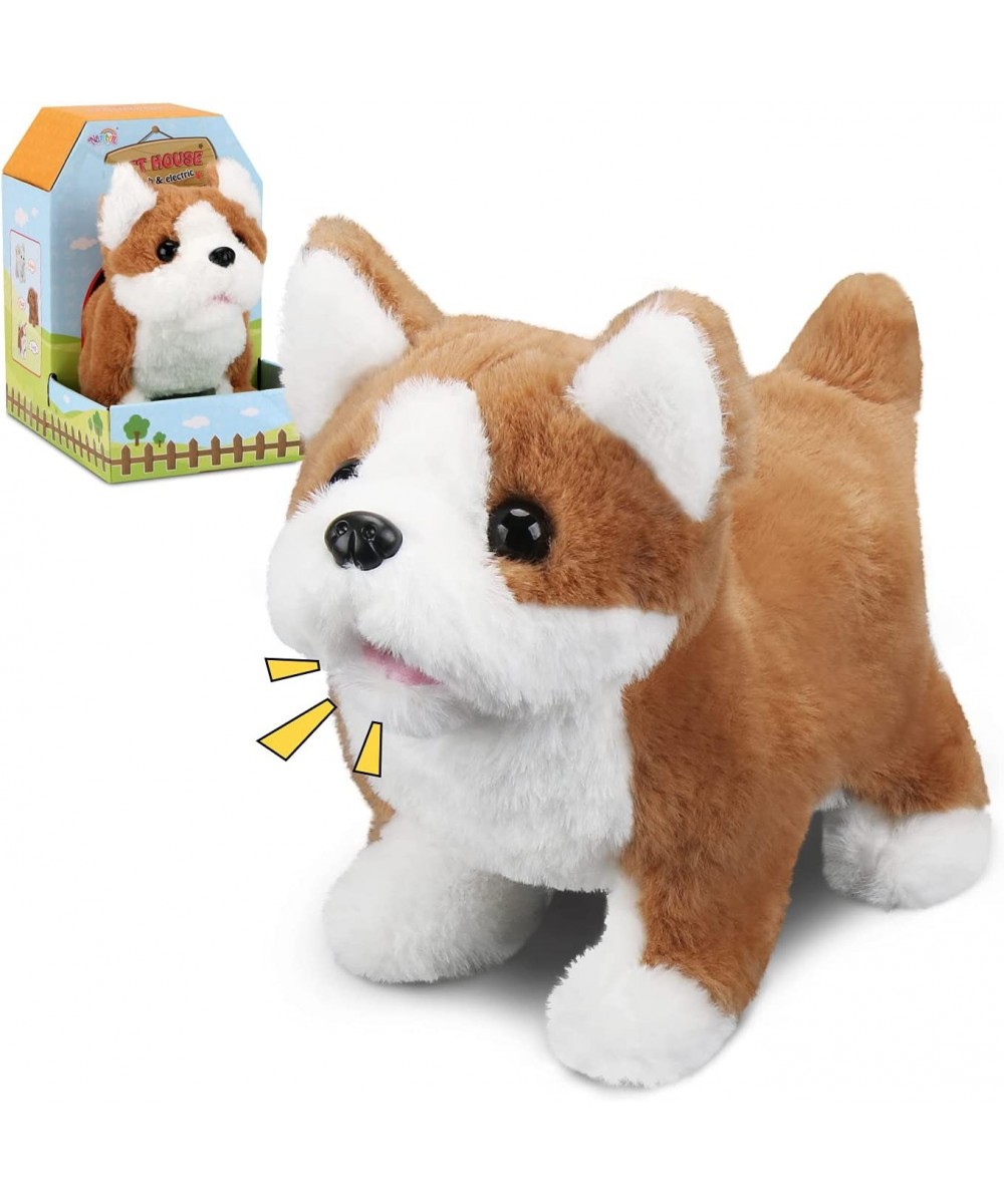 Electric Plush Toys Corgi Puppy Interactive Pet Dog-Walking Barking Tail Wagging Interactive Toys for Toddler Kids Boys Girls...