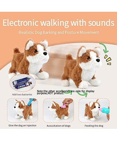 Electric Plush Toys Corgi Puppy Interactive Pet Dog-Walking Barking Tail Wagging Interactive Toys for Toddler Kids Boys Girls...